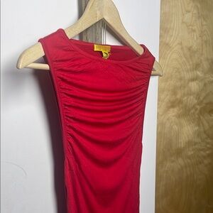 Elegant Red Sleeveless Dress